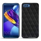 Coque cuir Huawei Honor View 10 - Negre poudro - Couture