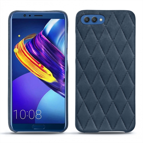 가죽 커버 Huawei Honor View 10Jean vintage - Couture ( Pantone #2f414f  ) 