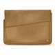 Leather sleeve for 17' laptop - Griffe 1 - Sable vintage ( Roughtcut - Gaucho#57254 ) 