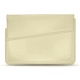 Leather sleeve for 17' laptop - Griffe 1 - Ivoire ( Sleek P C12 - White ) 