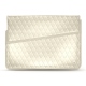 Housse cuir pour ordinateur portable 17' - Griffe 1 - Blanc - Couture ( Bologna - White ) 
