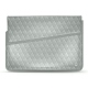 Funda de piel para ordenador portatil 17' - Griffe 1 - Gris - Couture ( Nappa - Pantone W428C ) 