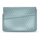 Funda de piel para ordenador portatil 17' - Griffe 1 - Bleu ciel - Couture ( Nappa - Pantone 277C ) 