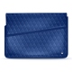Capa em pele para computador portátil 17' - Griffe 1 - Bleu océan - Couture ( Nappa - Pantone 293C ) 
