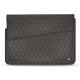 Housse cuir pour ordinateur portable 17' - Griffe 1 - Anthracite - Couture ( Pantone 424C ) 