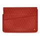 ノートPC、17インチ用レザーケース - Griffe 1 - Papaye - Couture ( Pantone 180C ) 