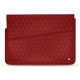 Housse cuir pour ordinateur portable 17' - Griffe 1 - Tomate - Couture ( Pantone 187C ) 