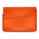 Leather sleeve for 17' laptop - Griffe 1 - Orange fluo