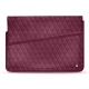 Funda de piel para ordenador portatil 17' - Griffe 1 - Prune vintage - Couture