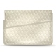 Housse cuir pour ordinateur portable 17' - Griffe 1 - Blanc escumo - Couture