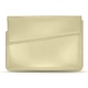 Notebook-Lederschutzhülle 17' - Griffe 1 - Beige PU