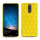 Coque cuir Huawei Mate 10 Lite - Jaune fluo - Couture