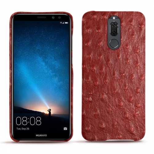 Funda de piel Huawei Mate 10 LiteAutruche ciliegia ( Pantone #a4343a ) 