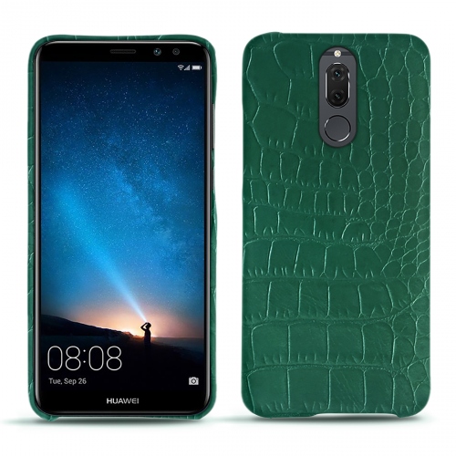 Capa em pele Huawei Mate 10 LiteCrocodile pino ( Pantone #173F35 ) 