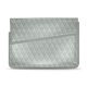 Capa em pele para computador portátil 15' - Griffe 1 - Gris - Couture ( Nappa - Pantone W428C ) 
