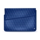15 인치 휴대용 퍼스널 컴퓨터를위한 가죽 케이스 - Griffe 1 - Bleu océan - Couture ( Nappa - Pantone 293C ) 