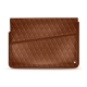 ノートPC、15インチ用レザーケース - Griffe 1 - Marron - Couture ( Nappa - Pantone 1615C ) 