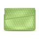 Capa em pele para computador portátil 15' - Griffe 1 - Vert olive - Couture ( Nappa - Pantone 578U ) 