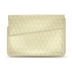 Notebook-Lederschutzhülle 15' - Griffe 1 - Ivoire - Couture ( Sleek P C12 - White ) 