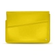 Leather sleeve for 15' laptop - Griffe 1 - Jaune fluo