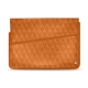 Notebook-Lederschutzhülle 15' - Griffe 1 - Mandarine vintage - Couture