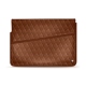 Housse cuir pour ordinateur portable 13' - Griffe 1 - Marron - Couture ( Nappa - Pantone 1615C ) 