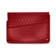 Housse cuir pour ordinateur portable 13' - Griffe 1 - Rouge - Couture ( Nappa - Pantone 199C ) 