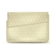Housse cuir pour ordinateur portable 13' - Griffe 1 - Ivoire - Couture ( Sleek P C12 - White ) 