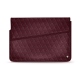 ノートPC、13インチ用レザーケース - Griffe 1 - Lie de vin - Couture ( Pantone 5115C ) 