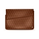 Leather sleeve for 11' laptop - Griffe 1 - Marron - Couture ( Nappa - Pantone 1615C ) 