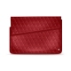 Funda de piel para ordenador portatil 11' - Griffe 1 - Rouge - Couture ( Nappa - Pantone 199C ) 
