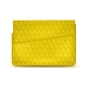 Leather sleeve for 11' laptop - Griffe 1 - Jaune fluo - Couture