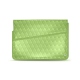 Housse cuir pour ordinateur portable 8' - Griffe 1 - Vert olive - Couture ( Nappa - Pantone 578U ) 