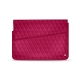 Leather sleeve for 8' laptop - Griffe 1 - Rose fluo - Couture