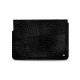Leather sleeve for 8' laptop - Griffe 1 - Autruche nero