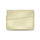 Leather sleeve for 8' laptop - Griffe 1 - Ivoire - Couture ( Sleek P C12 - White ) 