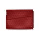 Leather sleeve for 8' laptop - Griffe 1 - Tomate - Couture ( Pantone 187C ) 