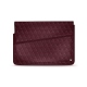 Leather sleeve for 8' laptop - Griffe 1 - Lie de vin - Couture ( Pantone 5115C ) 