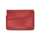 Leather sleeve for 8' laptop - Griffe 1 - Cerise vintage - Couture