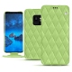 Samsung Galaxy S9 leather case - Vert olive - Couture ( Nappa - Pantone 578U ) 