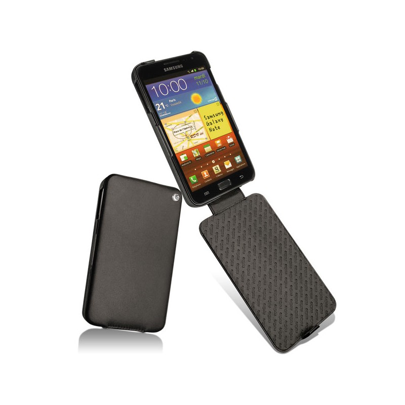 가죽 커버 Samsung Galaxy Note  - Noir ( Nappa - Black ) 