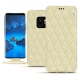 Samsung Galaxy S9 leather case - Ivoire - Couture ( Sleek P C12 - White ) 
