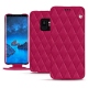 Samsung Galaxy S9 leather case - Rose fluo - Couture