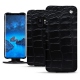 Housse cuir Samsung Galaxy S9 - Crocodile nero