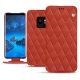Samsung Galaxy S9 leather case - Arange clouquié - Couture