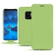 가죽 커버 Samsung Galaxy S9 - Vert olive PU