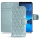 가죽 커버 Samsung Galaxy S9 - Bleu ciel - Couture ( Nappa - Pantone 277C ) 
