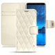 가죽 커버 Samsung Galaxy S9 - Blanc - Couture ( Bologna - White ) 