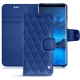 가죽 커버 Samsung Galaxy S9 - Bleu océan - Couture ( Nappa - Pantone 293C ) 