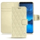 Housse cuir Samsung Galaxy S9 - Ivoire - Couture ( Sleek P C12 - White ) 